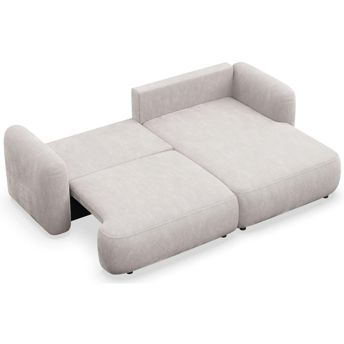 ROHOVÁ SEDAČKA Tvoya šedobéžová žinylka - černá/šedohnědá, textil/plast (175/267cm) - Selsey