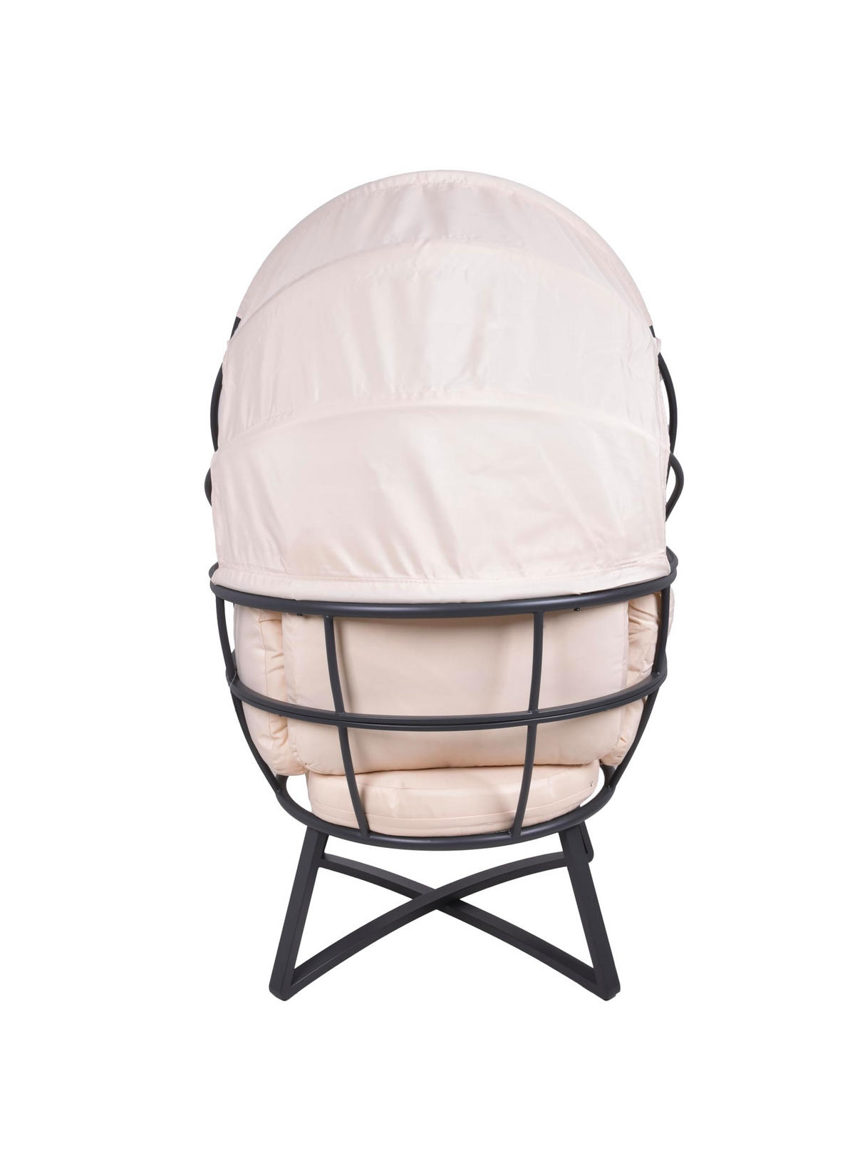 GARTENMUSCHEL Justus Beige Sonneninsel - Beige, Kunststoff (91/152/77cm) - DELUKE