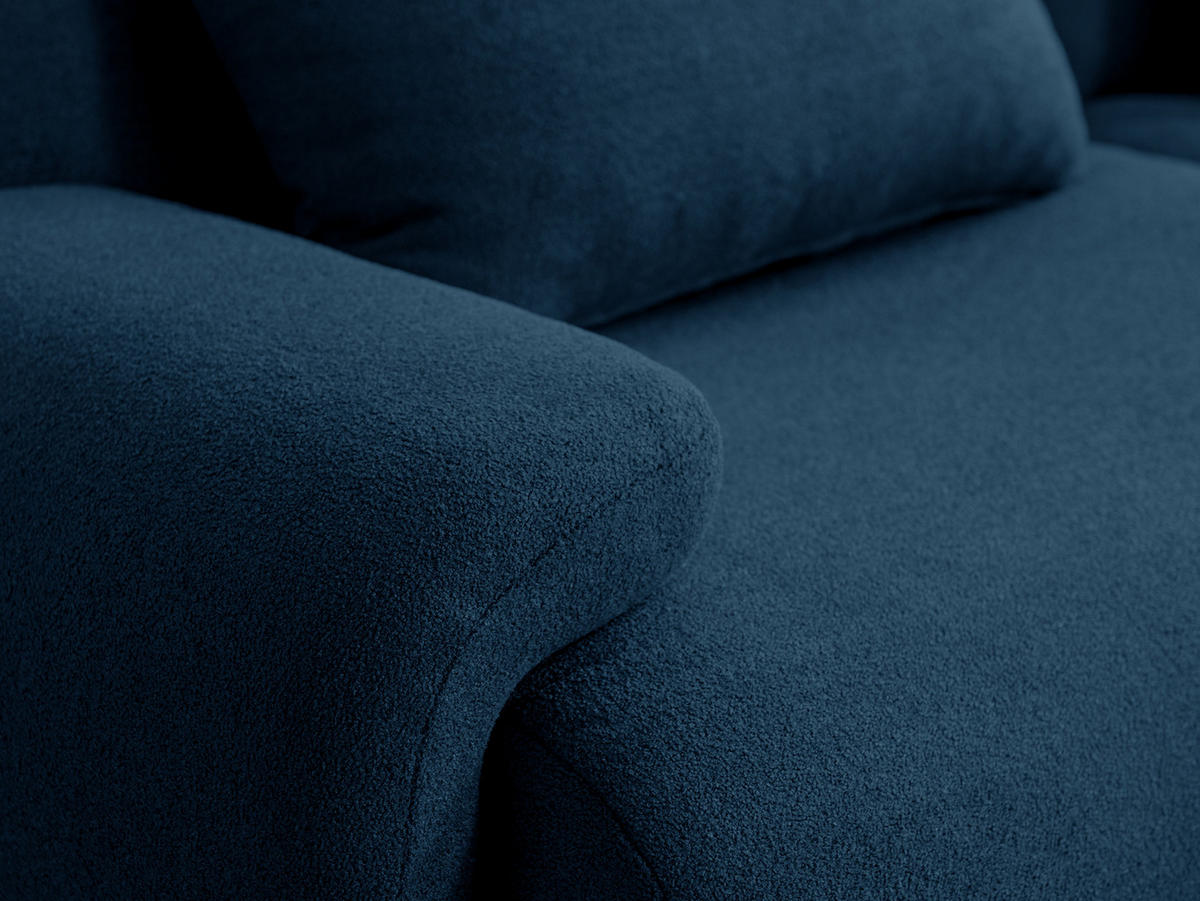 2-SITZER-SOFA Bouclé-Stoff Terrakotta-Rot - Blau, Textil (194/73/95cm) - MILYsofa