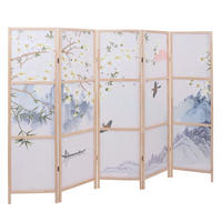 PARAVENT Blau - Blau, Holz (227/170/2cm) - MCW