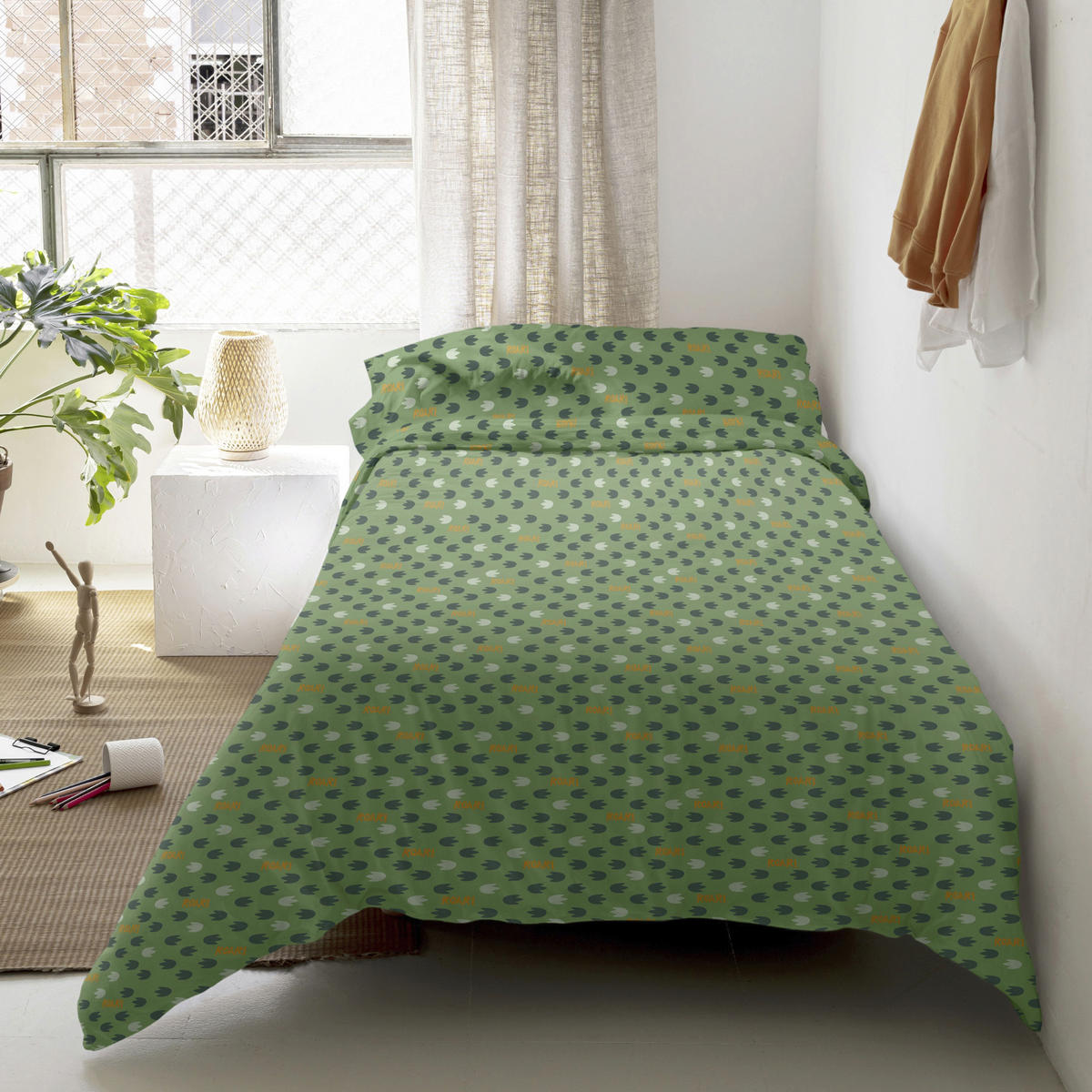 BETTBEZUG 2er-Set teiliges happydino (d) 155x220 cm (komfortgrösse) mehrfarbig - Multicolor, Textil (155/220cm) - Happy Friday