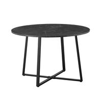 ESSTISCH NOA Marmor, 110/110/76 cm - Schwarz, Holzwerkstoff/Metall (110/110/76cm) - B&D Home