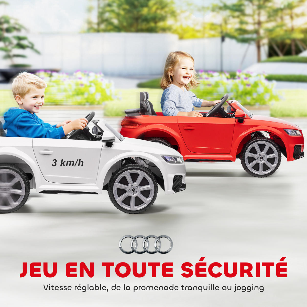 ELEKTRO-KINDERAUTO DE-12978 2,4G Fernbedienung Weiß - Weiß, Kunststoff (102/60/44cm) - ComfortXL