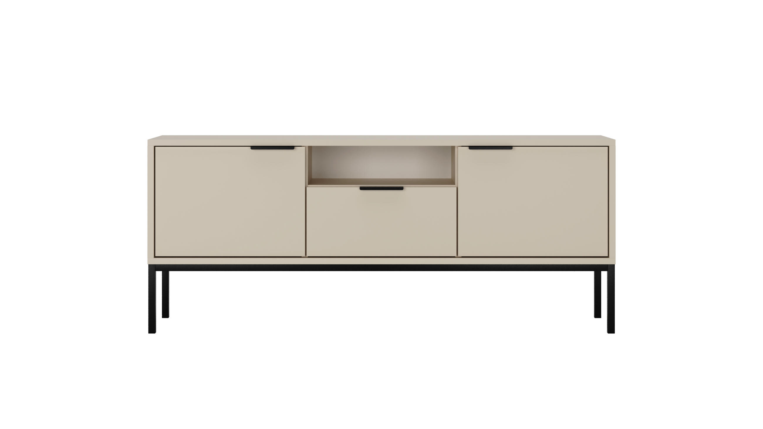 LOWBOARD Austin 33/56,4/135 cm - Beige/Schwarz, Holzwerkstoff (33/56/135cm) - Kocot Kids