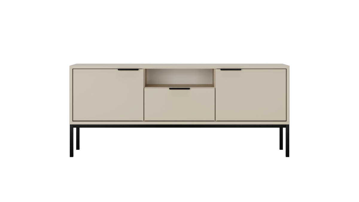 LOWBOARD Austin 33/56,4/135 cm - Beige/Schwarz, Holzwerkstoff (33/56/135cm) - Kocot Kids