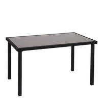 POLY-RATTAN TISCH rechteck Schwarz - Schwarz, Kunststoff (75/120/71cm) - MCW