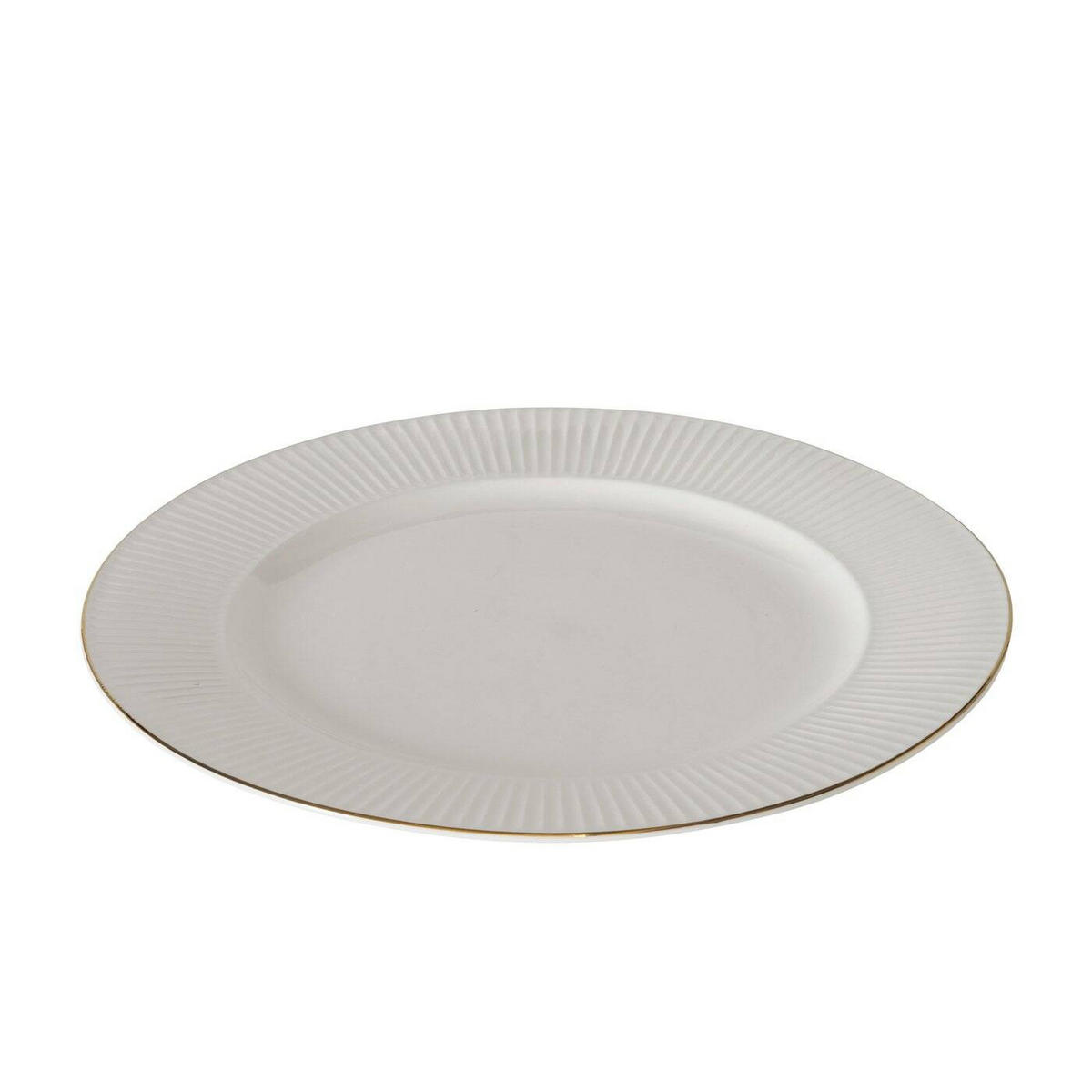 SPEISETELLER Kelly Ø 26,5 cm - Weiß, Keramik (26.5cm) - Boltze Home