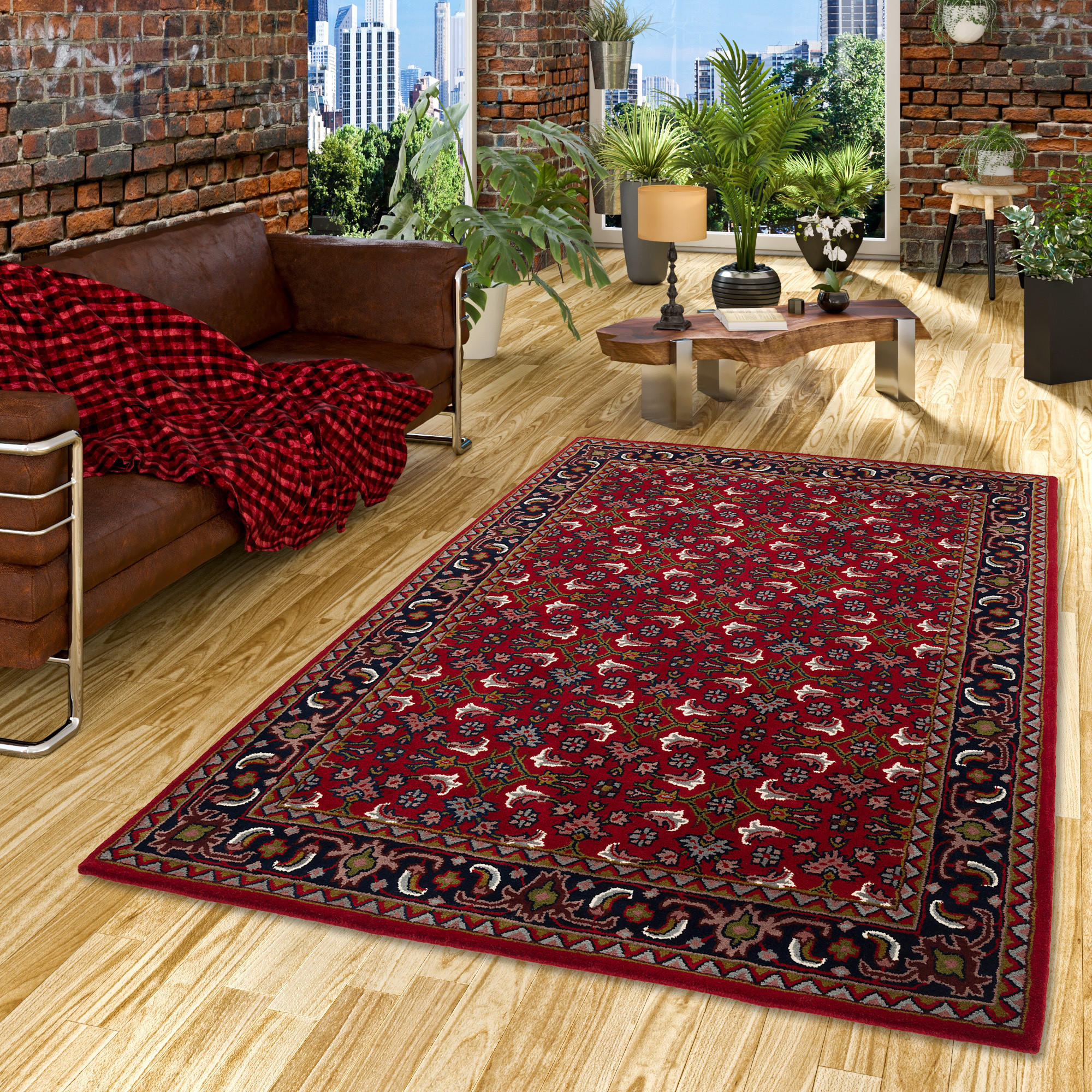 NATUR ORIENTTEPPICH ROYAL HERATI - Rot, Textil (70/140cm) - Pergamon