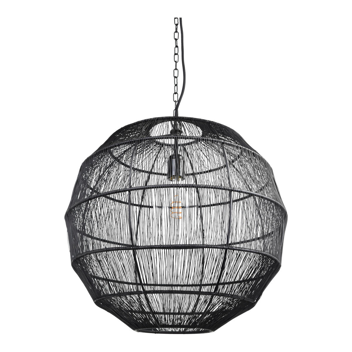 HÄNGELAMPE Vida Schwarz - Schwarz, Metall (45/45/120cm) - Urban Interiors
