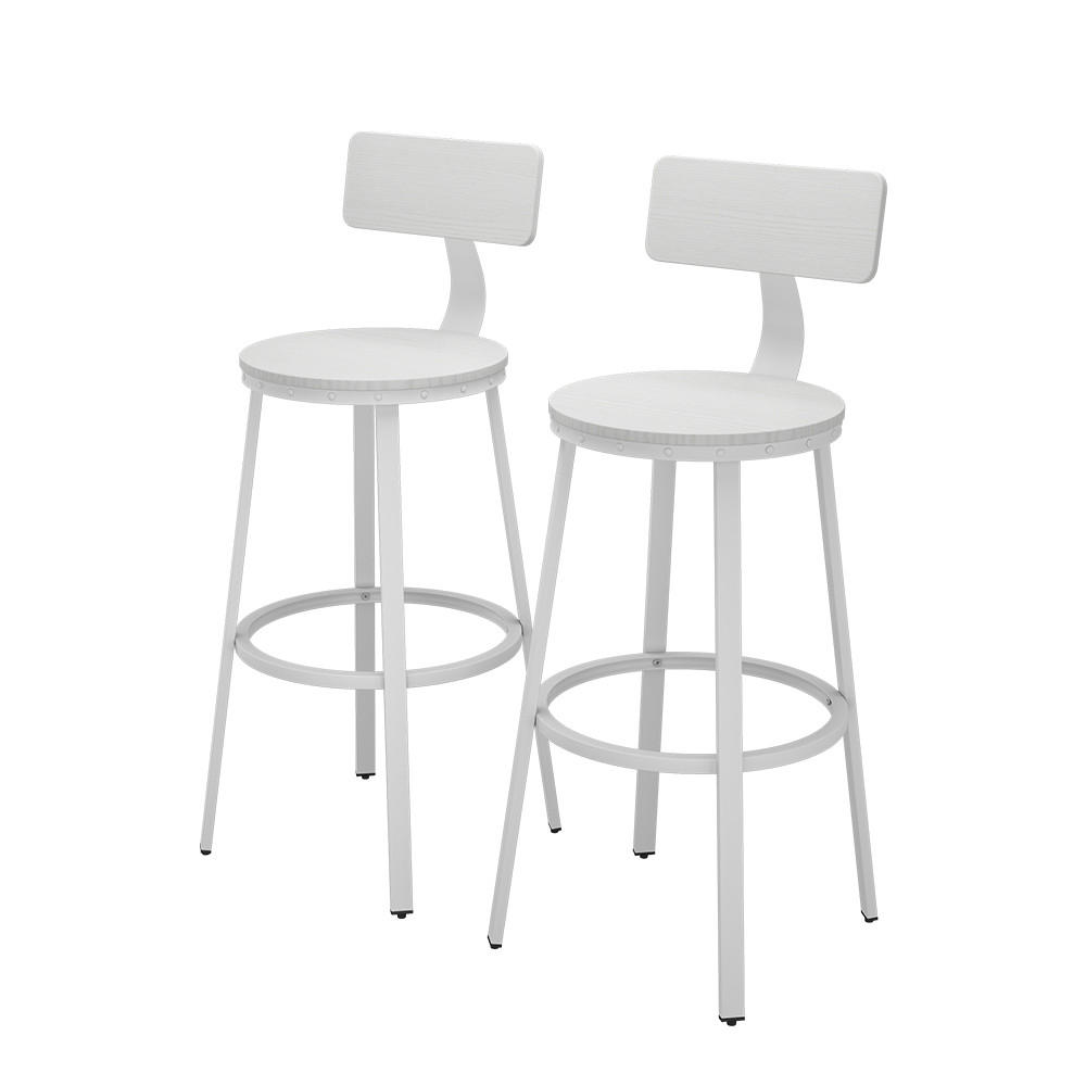 BARHOCKER Caracas Weiß 34 x 102 cm 2er Set - Weiß, Holzwerkstoff (34/102/55cm) - Vicco