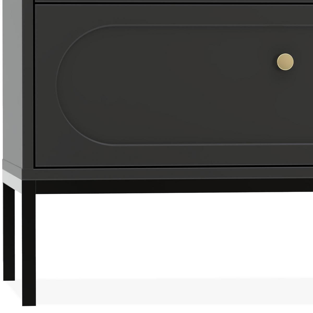 KOMMODE TILA, Schwarz - Schwarz, Holzwerkstoff (75.9/115.5/40cm) - KONSIMO®