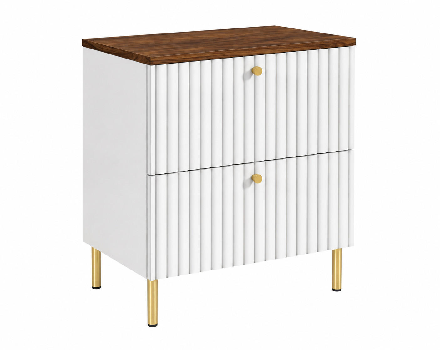 3XE Living Badezimmerschrank: Weiß, Gold 60x73.6x46 cm