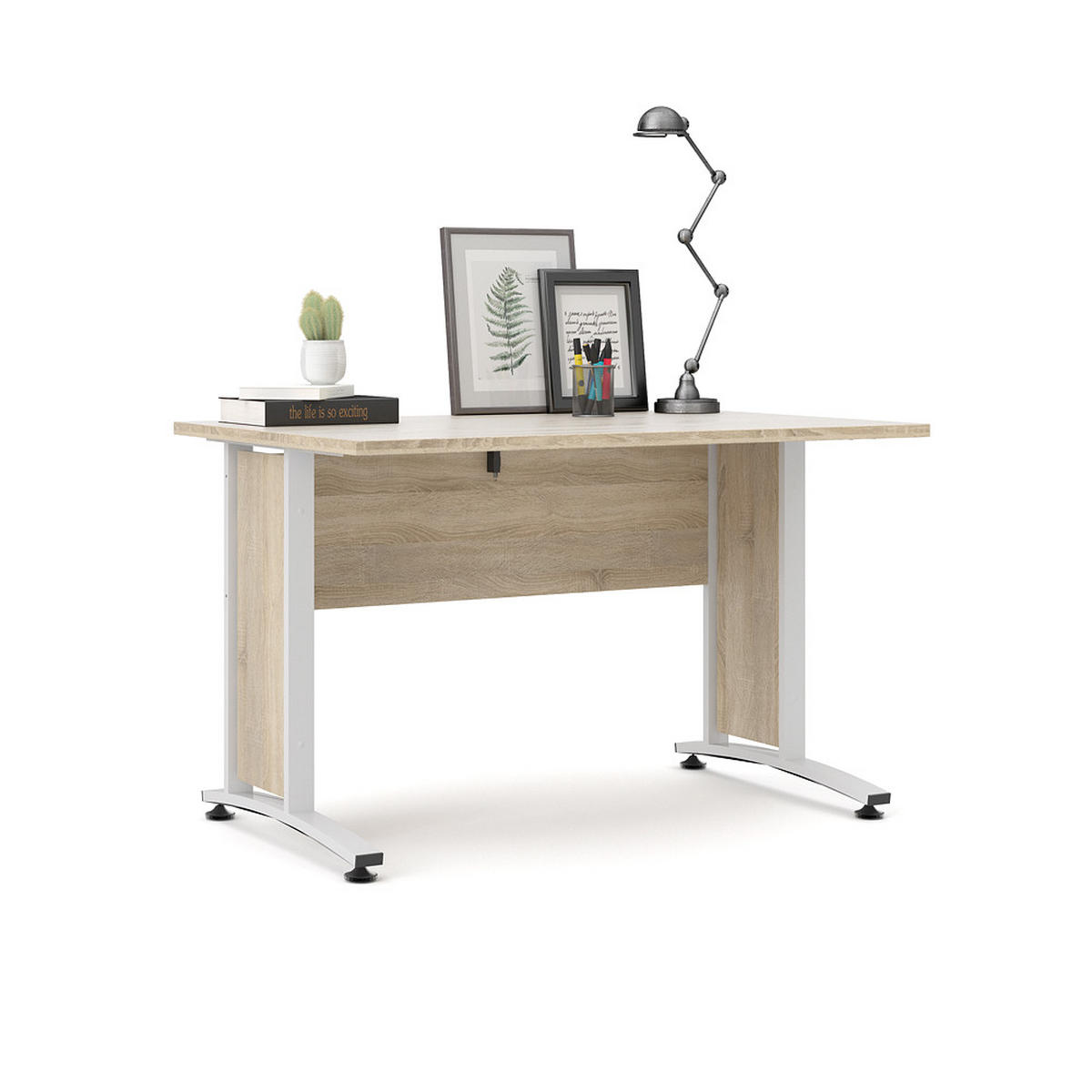 SCHREIBTISCH Eiche Dekor - Eiche Wotan, Holzwerkstoff (80/120/74cm) - ebuy24