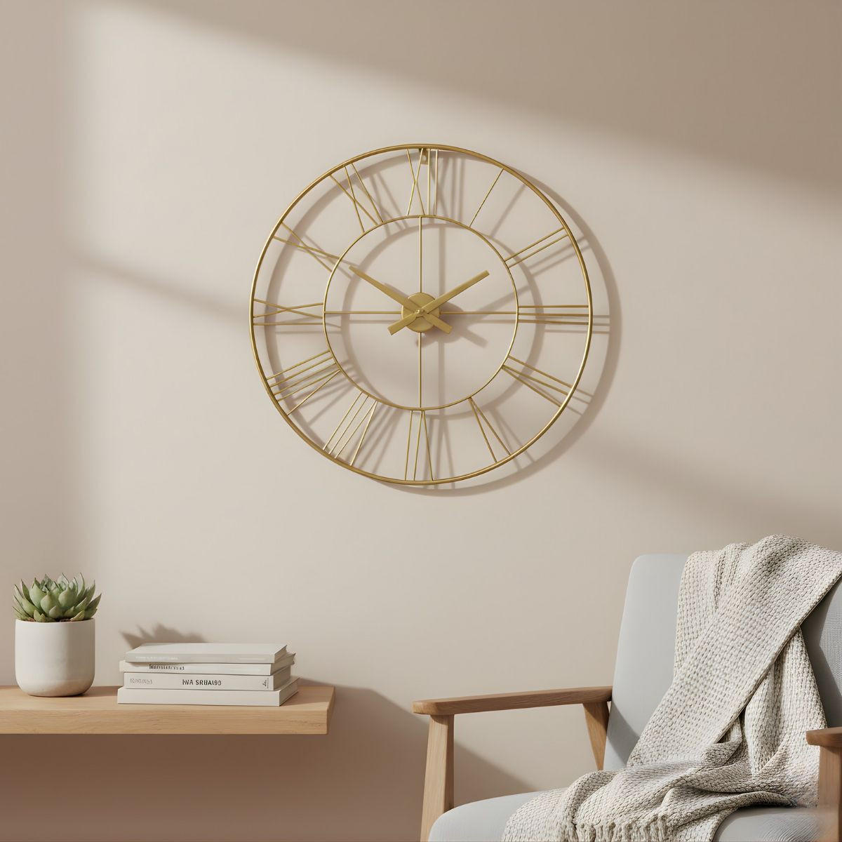 WANDUHR Aratio Ø 70 cm - Goldfarben, Metall (70/70/3cm) - EDAXO