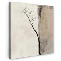 LEINWANDBILD Wabi sabi - Pflanze - Beige 20x20 cm - Taupe, Textil (20/20cm) - MuchoWow