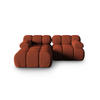 ECKSOFA modular links Bellis aus 3D-Stoff ziegelstein 3 Sitzplätze - Orange, Textil (155/188cm) - Micadoni