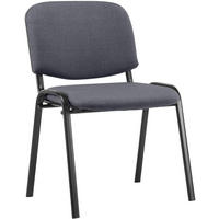 BESUCHERSTUHL Stoff grau - Grau, Textil/Metall (53/83/53cm) - CLP