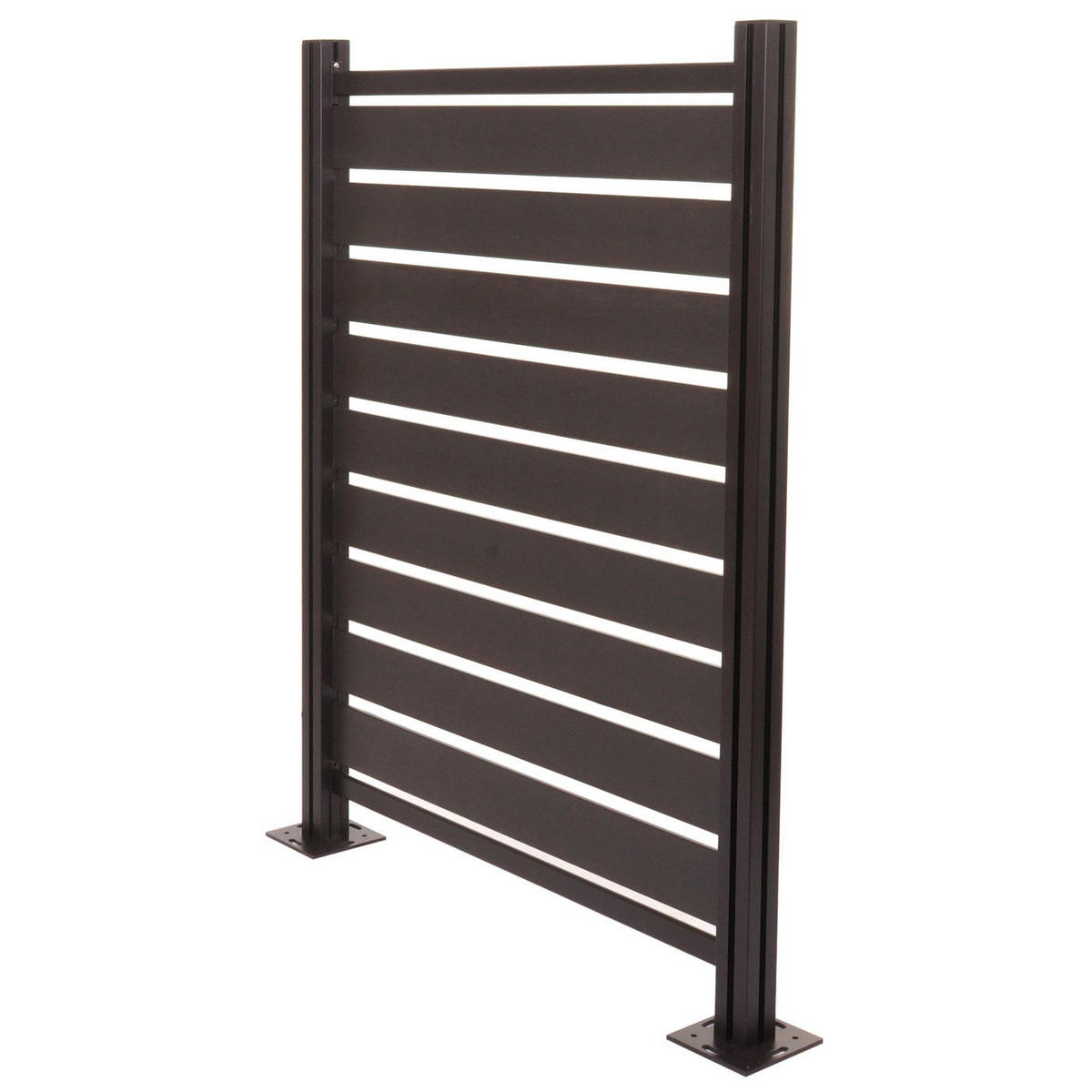 MÜLLTONNEN-ZAUN Alu 130x110x6cm Basis Anthrazit - Anthrazit, Metall (110/130/6cm) - PROREGAL