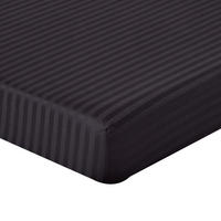 SPANNBETTLAKEN Damast gestreift, 100% Ägyptische Baumwolle - Schwarz, Textil (160/200cm) - Homescapes