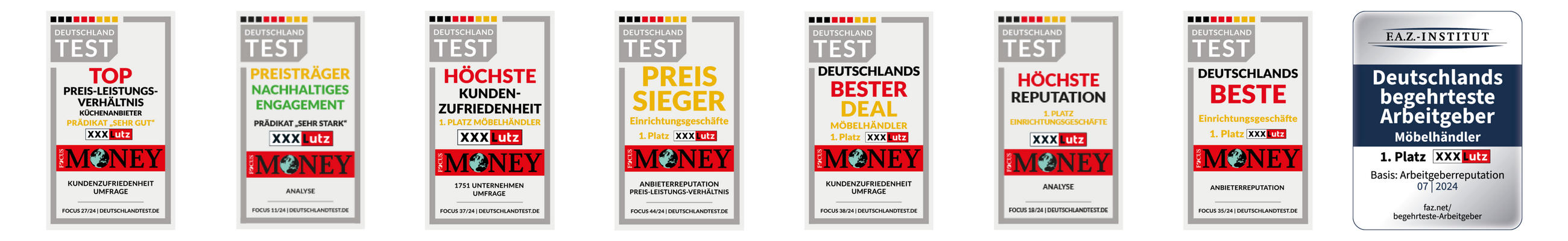 XXXLutz Siegel - DEUTSCHLANDTEST.DE und faz.net/begehrteste-Arbeitgeber