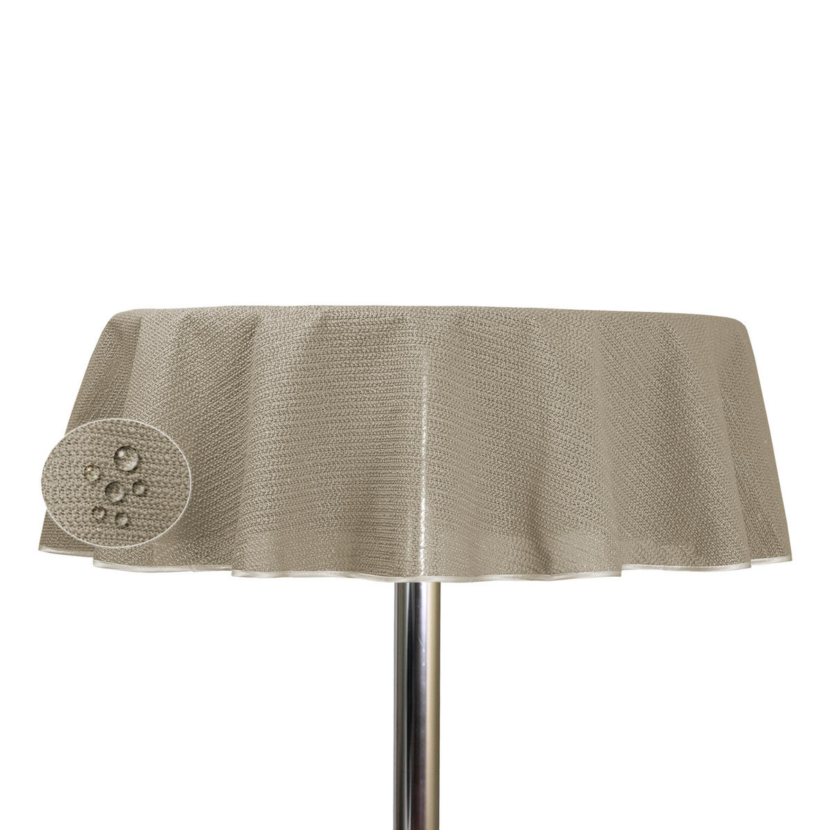 GARTENTISCHDECKE oval 140/180 cm Beige - Beige, Kunststoff (140/180cm) - TiborTex