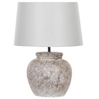 TISCHLAMPE Mareb 35/35/47 cm - Beige, Keramik (35/35/47cm) - Beliani
