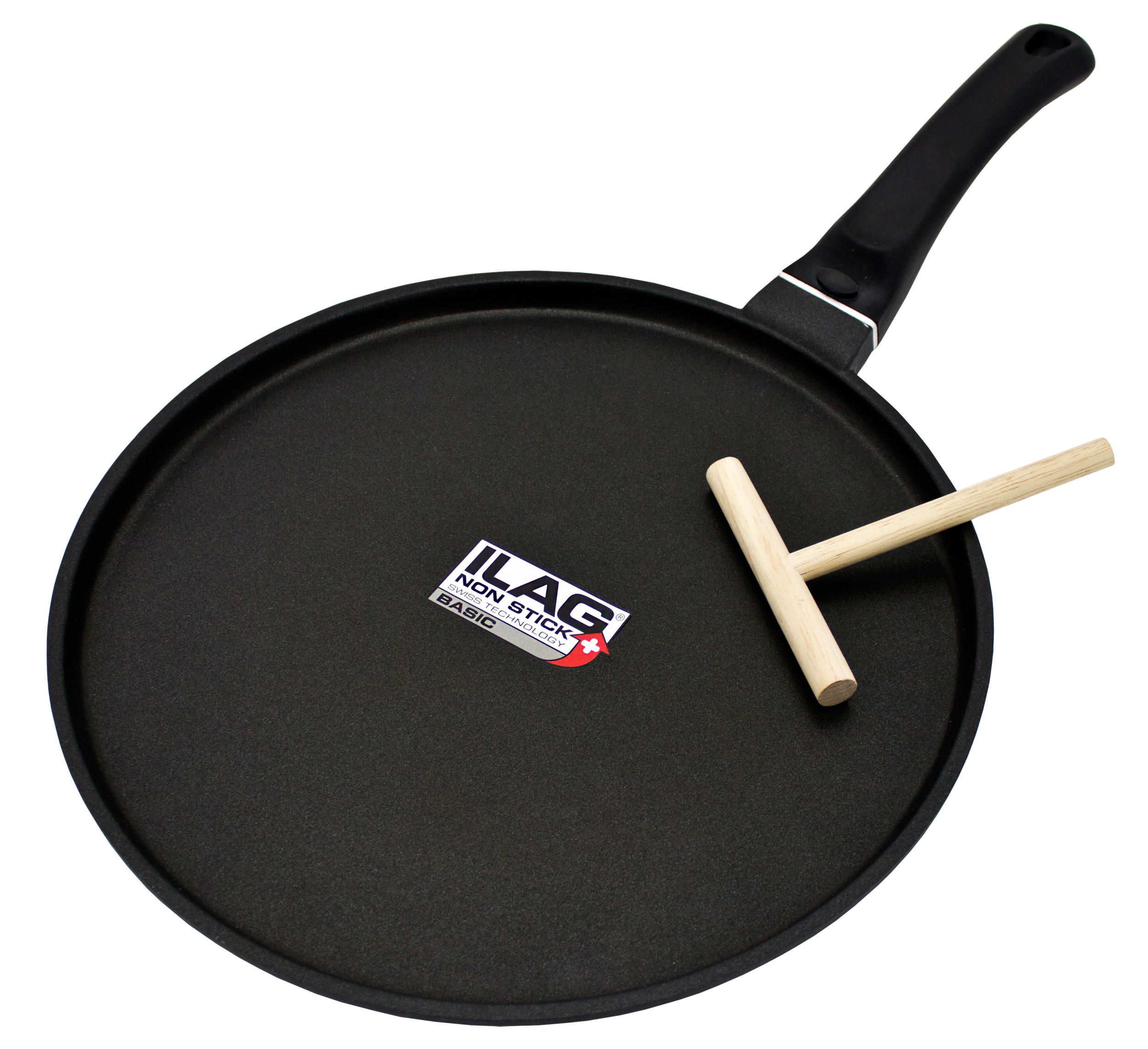 CREPEPFANNE Marra, Aluguss, Induktion, Antihaftbeschichtung, 28 cm - Schwarz, Metall (28cm) - KOPF