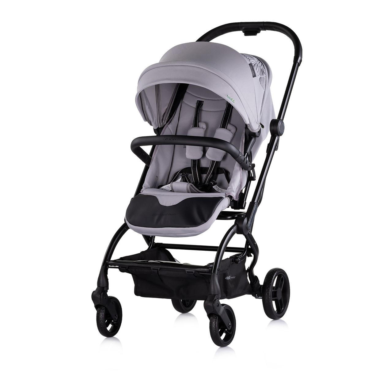 KINDERWAGEN Revolut grau Sitz 360 Grad drehbar, verstellbar, EVA-Reifen - Grau, Metall (57/48/109cm) - Chipolino