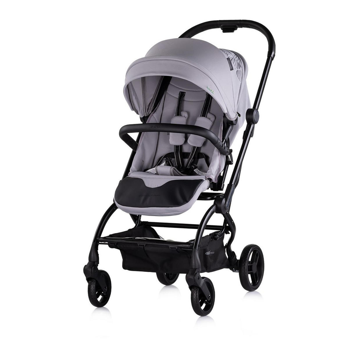 KINDERWAGEN Revolut grau Sitz 360 Grad drehbar, verstellbar, EVA-Reifen - Grau, Metall (57/48/109cm) - Chipolino
