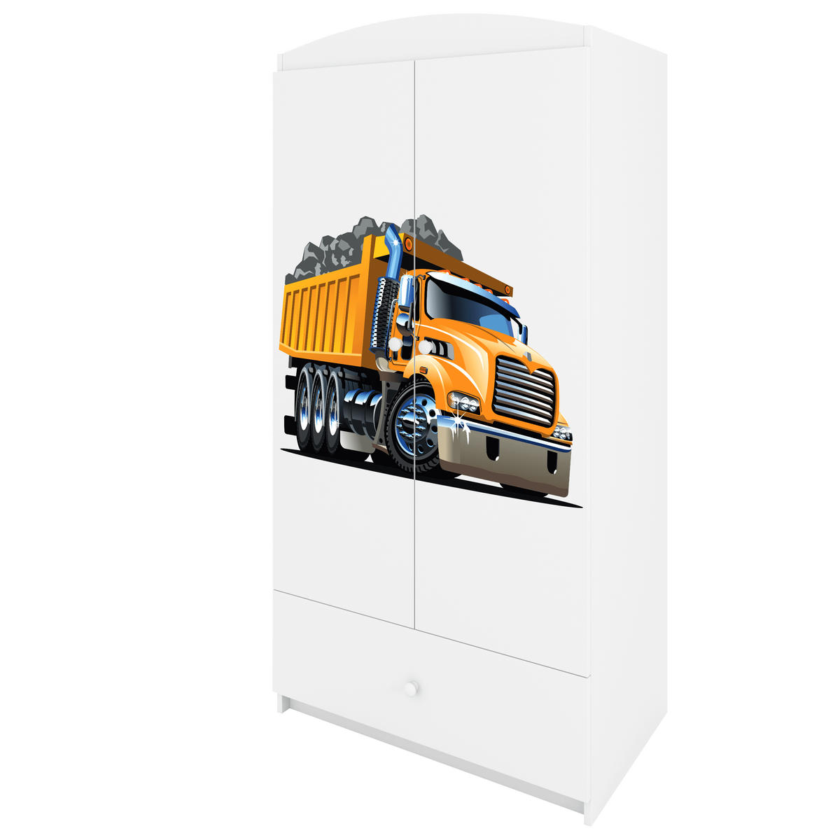 KINDERKLEIDERSCHRANK Lastwagen 90/175/52 - Weiß, Holzwerkstoff (90/175/52cm) - Kocot Kids
