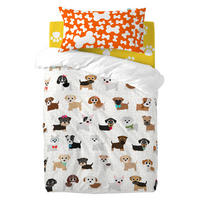 BETTBEZUG 2er-Set teiliges dogs 100x120 cm (kinderbett) mehrfarbig - Multicolor, Textil (100/120cm) - Happy Friday