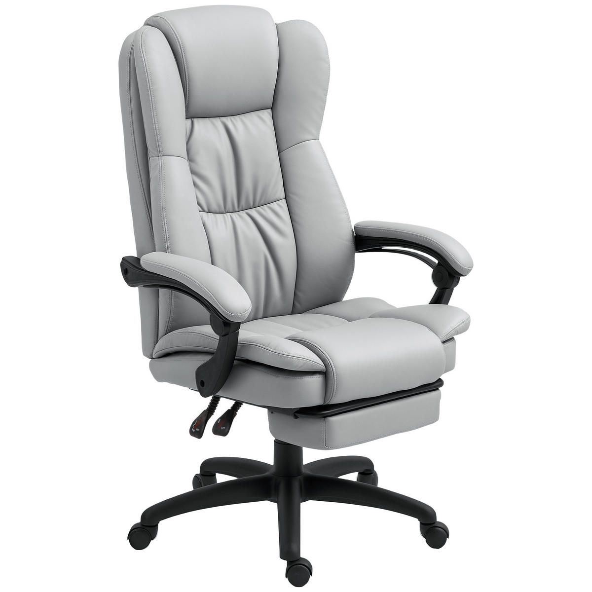 CHEFSESSEL DE-11785 mit Massagefunktion & neigbarer Rückenlehne Grau - Grau, Metall (68.5/121/68.5cm) - ComfortXL