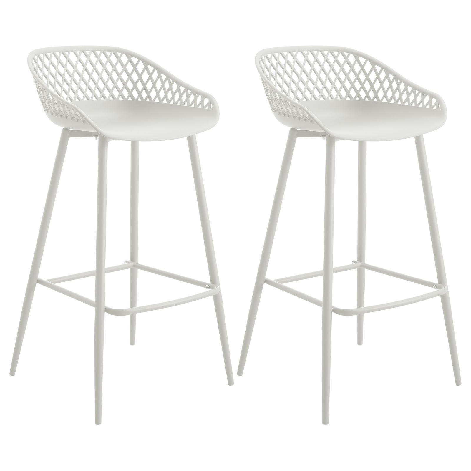 BARHOCKER IREK 2ER-SET - Weiß, Textil (48/96/48cm) - IDIMEX