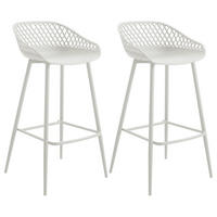 BARHOCKER IREK 2ER-SET - Weiß, Textil (48/96/48cm) - IDIMEX
