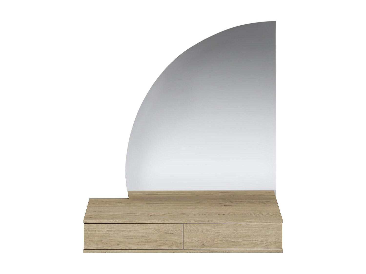 SCHMINKTISCH - 100.2 cm x 42.2 cm - holz - naturfarben hell Jineza - Naturfarben, Holz (100.2/111.5/42.2cm) - Vente-Unique