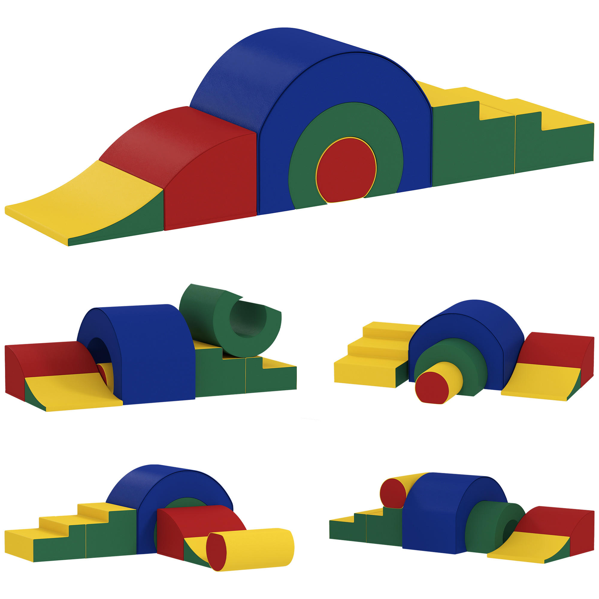 MOTORIKSPIEL DE-18203 5-teilig, modular, zum Klettern Bunt - Multicolor, Kunststoff (39/44/181cm) - ComfortXL