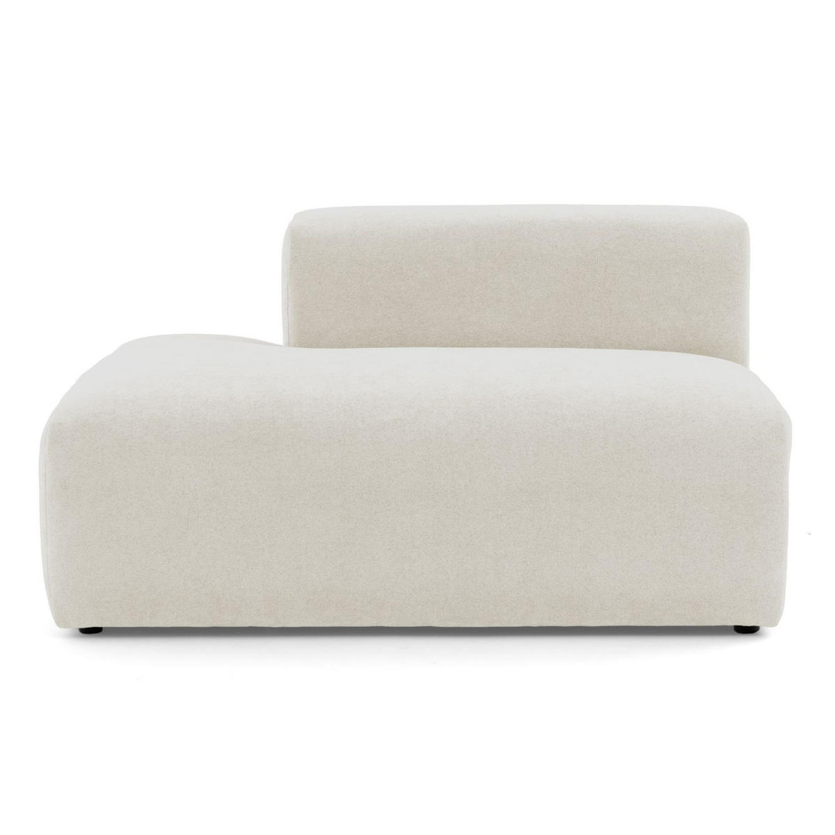 3-SITZER modulares Sofa HEAVEN SET 1 Links, Breite 255 cm Webstoff Weiß - Schwarz/Weiß, Holz/Kunststoff (255/71/102cm) - Muffo