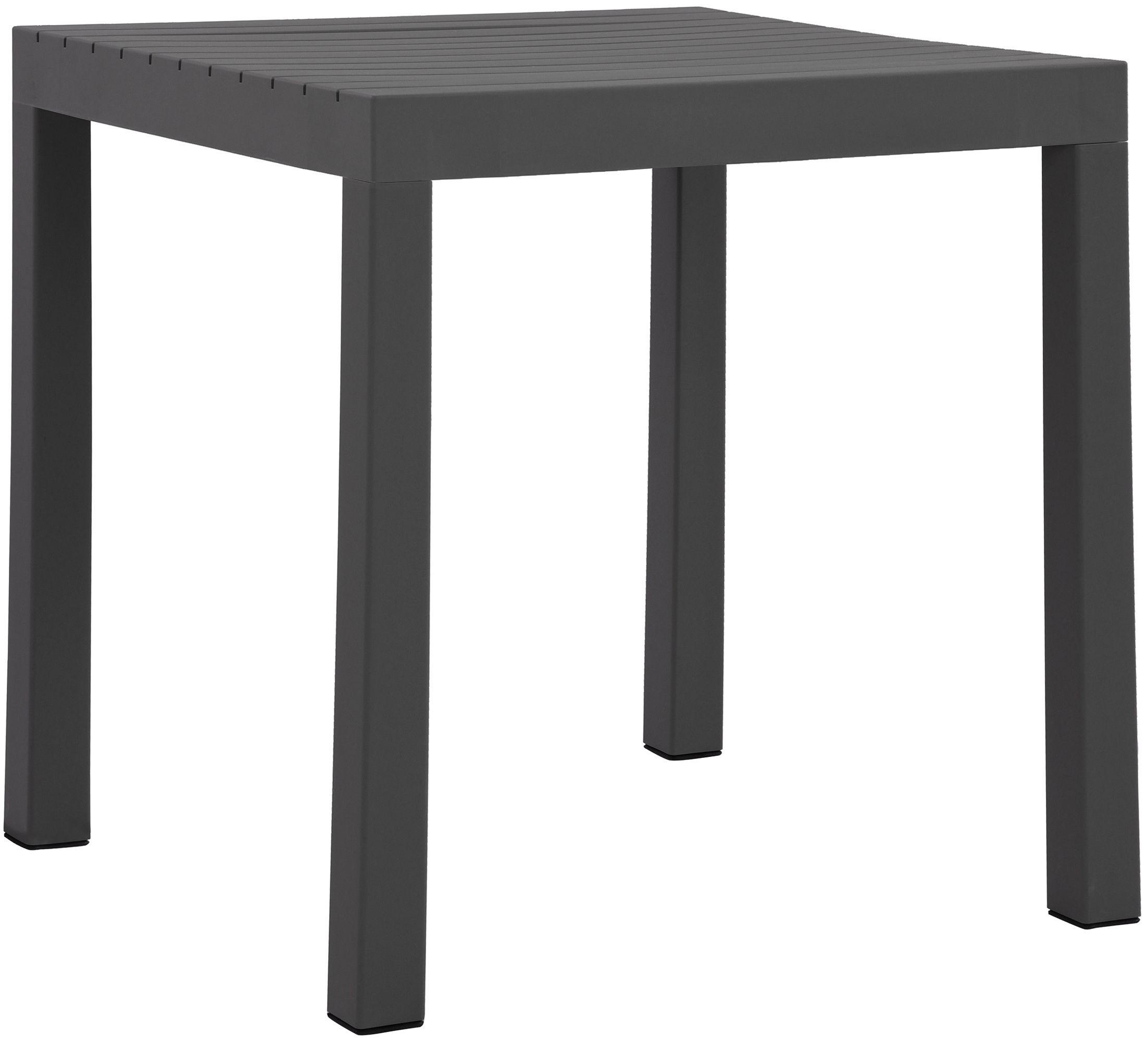 GARTENTISCH eckig 73/73/75 cm Kunststoff Anthrazit - Anthrazit, Kunststoff (73/73/75cm) - CLP
