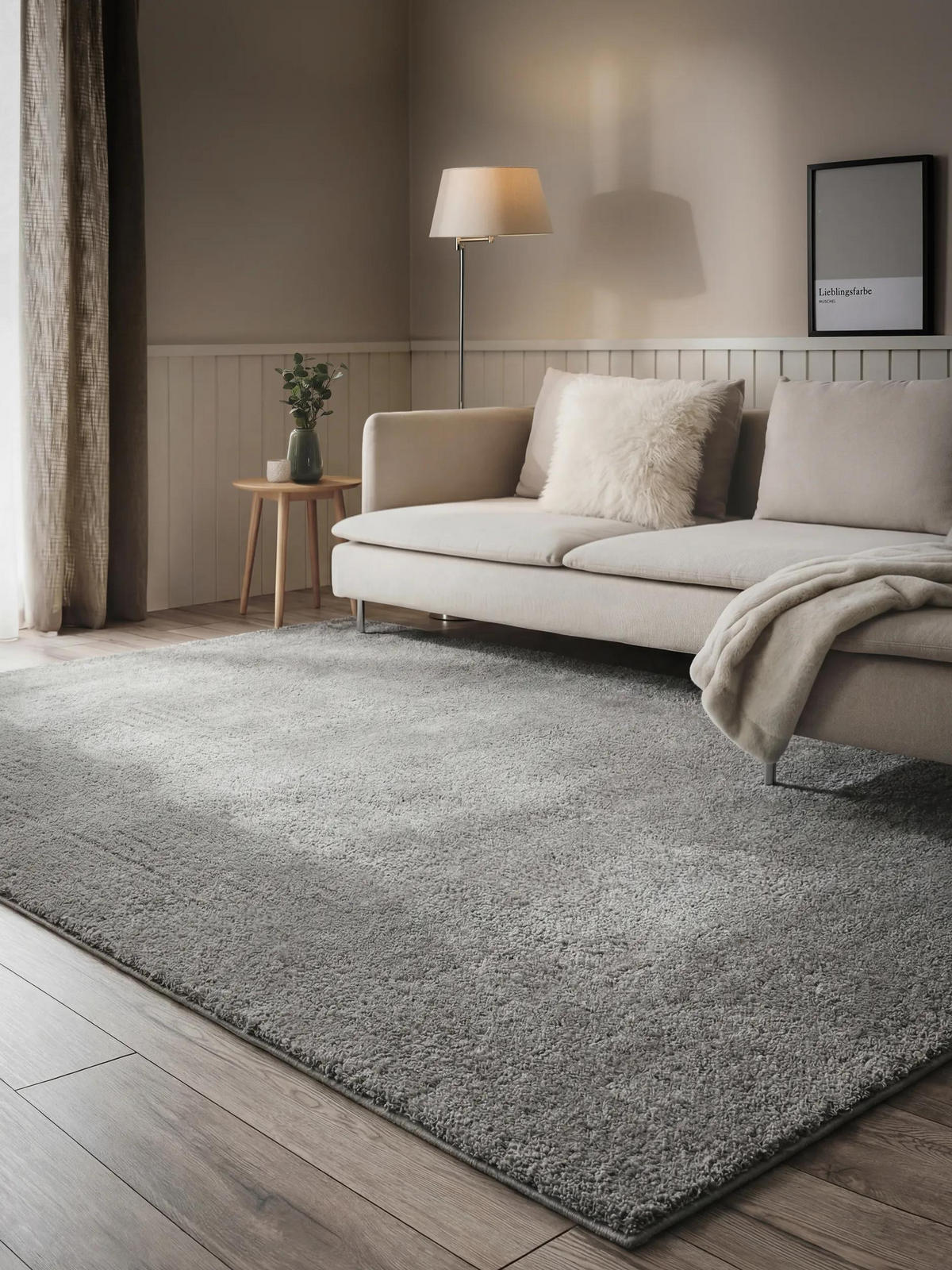 HOCHFLORTEPPICH Soda Grau 160x230 cm - Grau, Textil (160/230cm) - benuta Nest