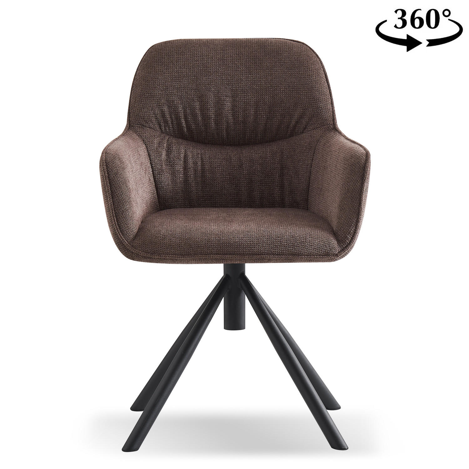 ARMLEHNSTUHL LATONA Cappuccino - Cappuccino, Textil/Metall (59/84/62cm) - B&D Home