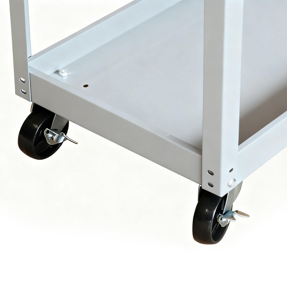 WERKSTATTWAGEN - Silberfarben, Kunststoff/Metall (35/76/78cm) - Relaxdays