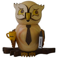 RAUCHFIGUR Eule Chef 15 cm - Multicolor, Holz (10/15/10cm)