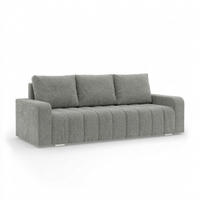 SOFA 3-SITZER MIT SCHLAFFUNKTION ABRIELLE Dunkelgrau - Dunkelgrau, Textil (97/87/227cm) - Mebligo