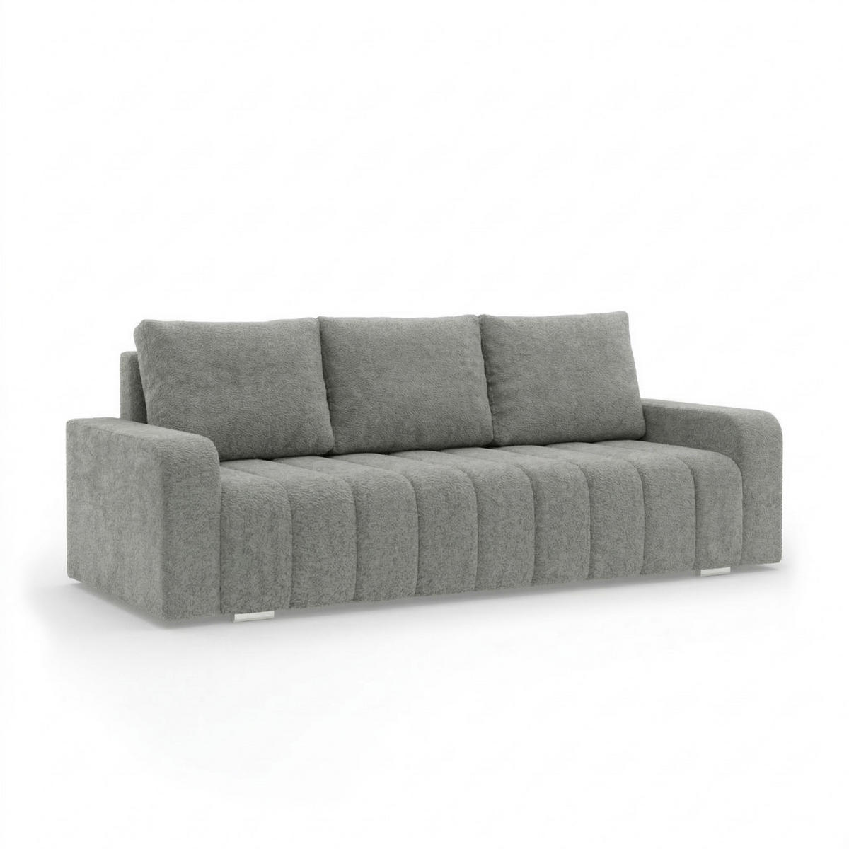 SOFA 3-SITZER MIT SCHLAFFUNKTION ABRIELLE Dunkelgrau - Dunkelgrau, Textil (97/87/227cm) - Mebligo