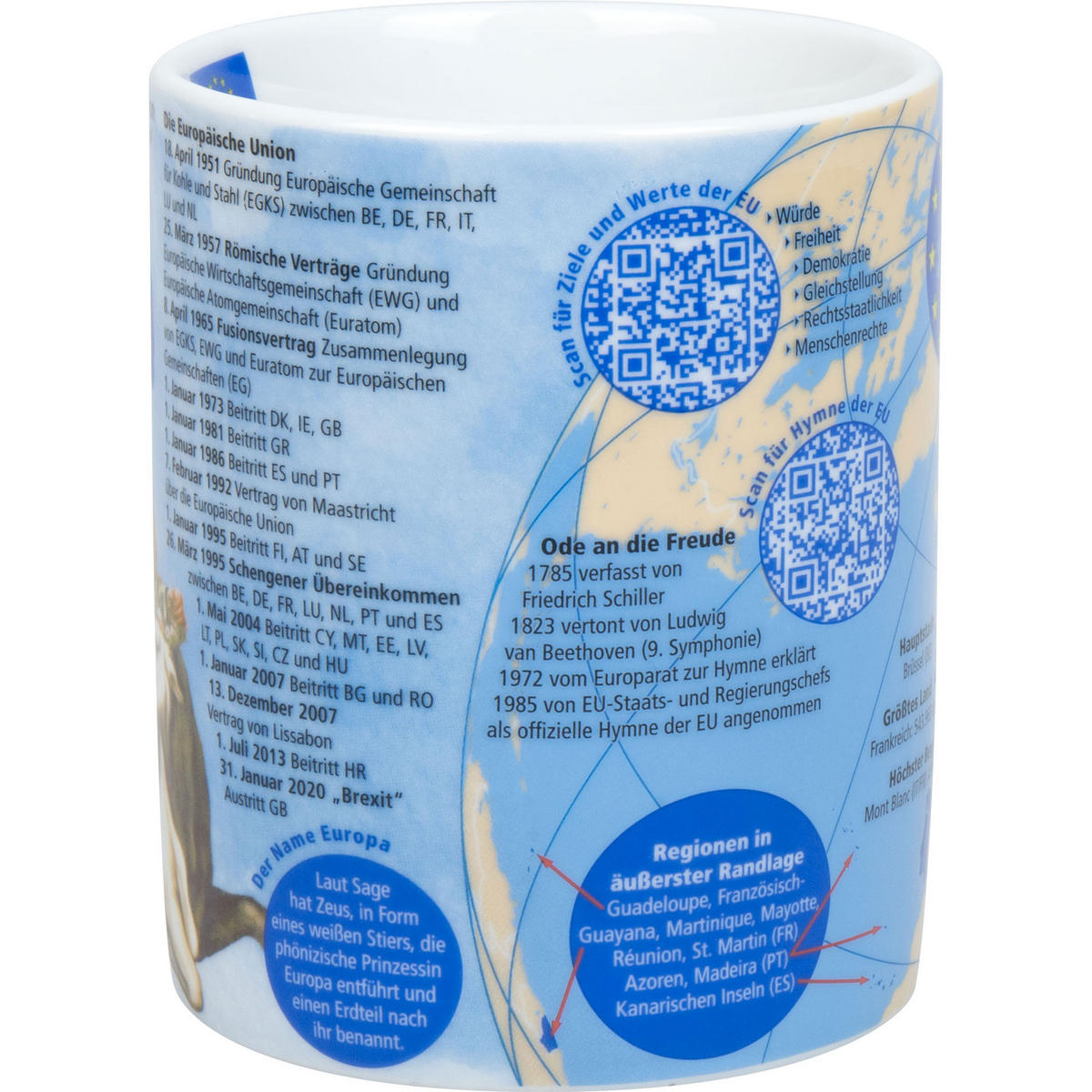 WISSENSBECHER Europa - Naturfarben, Keramik (0.46L) - Könitz