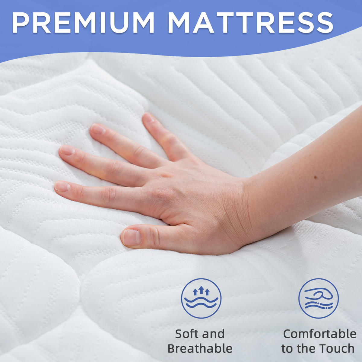 TASCHENFEDERKERNMATRATZE Höhe 25 cm 180×200cm - Weiß, Textil (180/200cm) - HOMAVO