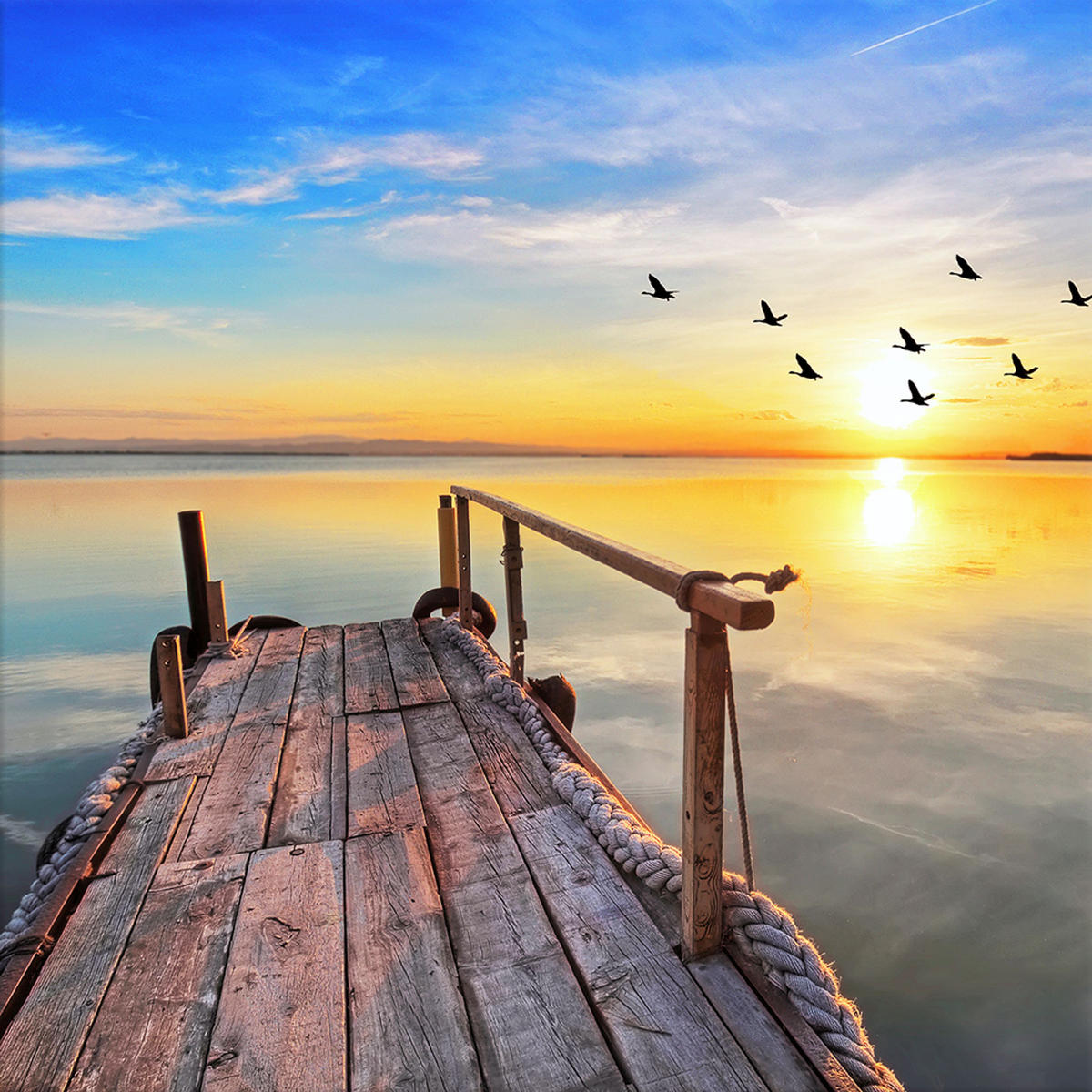 GLASBILD 30×30 cm Strand - Gelb, Glas (30/30cm) - artissimo