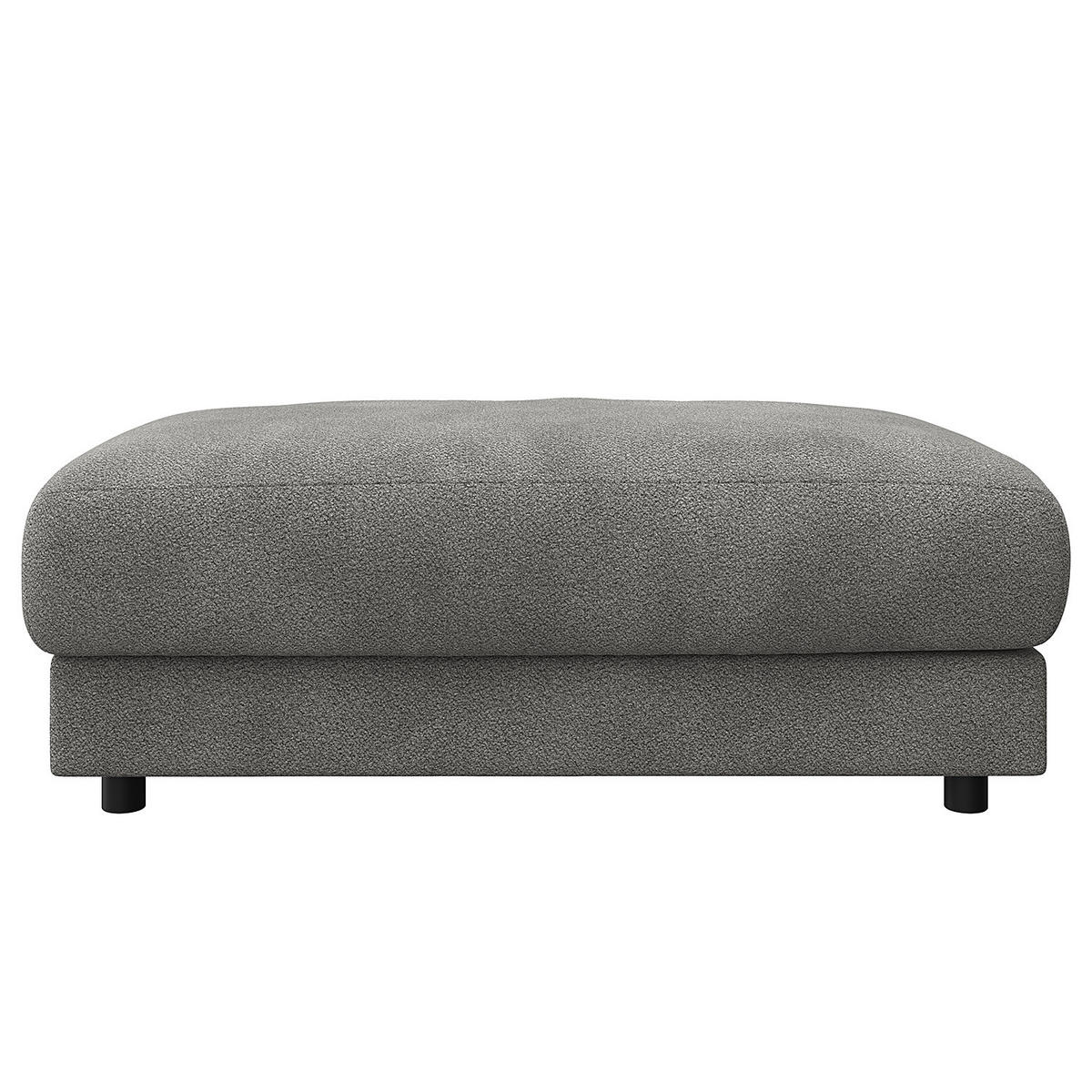 POLSTERHOCKER - Schwarz/Grau, Holz/Kunststoff (107/41/77cm) - home24