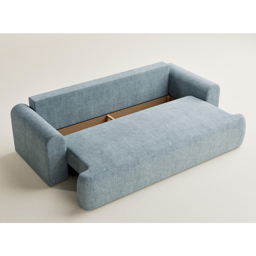 Thumbnail - Maison de Reve Sofa, Hellblau, Textil, 3-Sitzer, Füllung: Schaumstoff, 247x69x104 cm, Oeko-Tex® Standard 100, Hergestell...