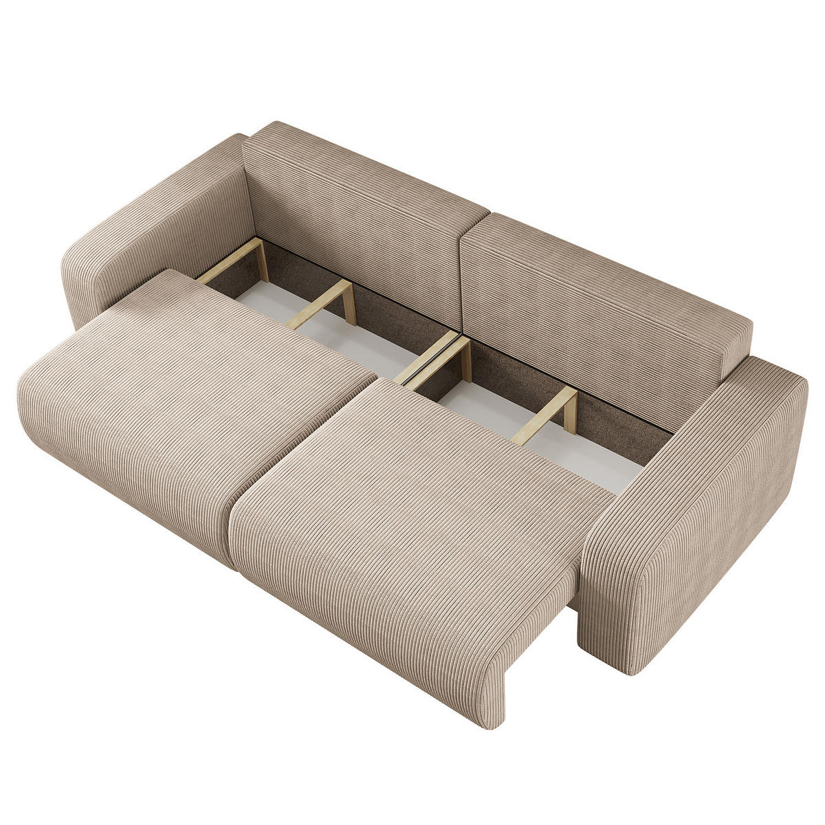 SCHLAFSOFA - Schwarz/Braun, Kunststoff/Textil (245/83/90cm) - home24